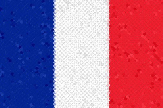 France Flag with the color blue white red.