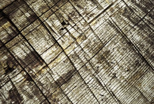 abstract background or texture Old wooden board chopped up