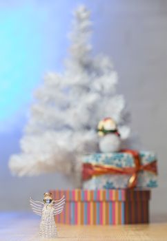 Christmas and New Year decoration. Selective focus. Creative background