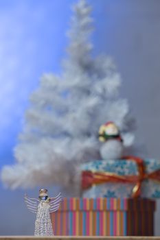 Christmas and New Year decoration. Selective focus. Creative background