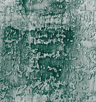 Dark Green and Grey Damaged Obsolete Cement Wall Background closeup