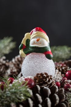 Christmas and New Year decoration. Selective focus. Creative background