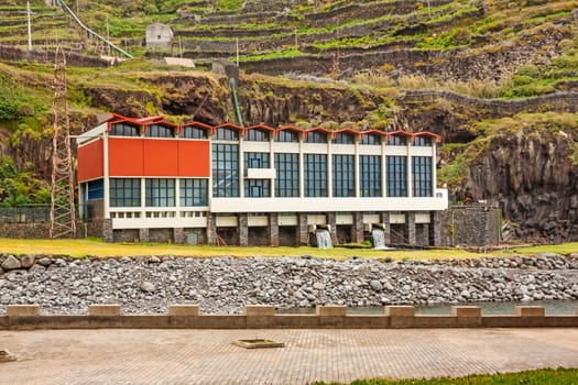Ribeira da Janela, Portugal - June 2, 2013: Water supply building, Madeira Island.