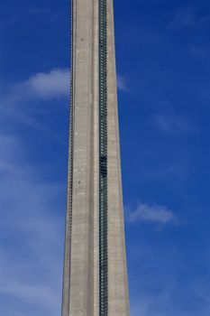 The lift to the heaven. The lift of the CN Tower that goes up almost to the sky