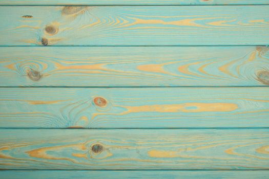 Light blue vintage rustic aged painted wooden panel with horizontal planks