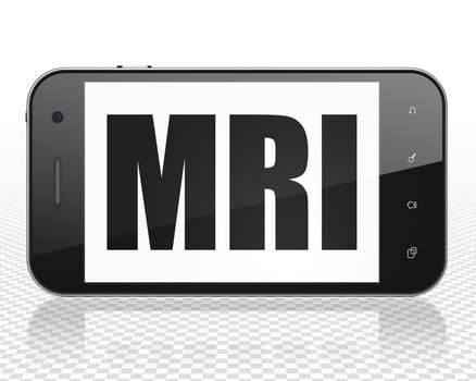 Healthcare concept: Smartphone with black text MRI on display