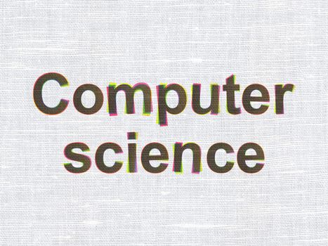 Science concept: CMYK Computer Science on linen fabric texture background