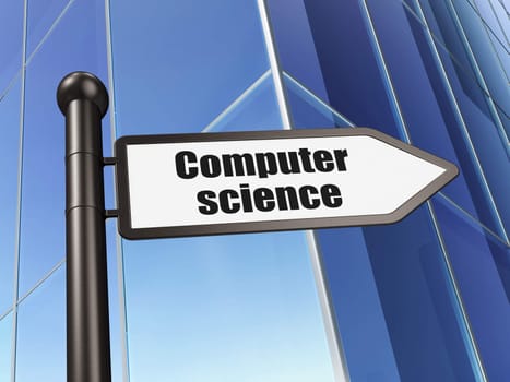 Science concept: sign Computer Science on Building background, 3d render