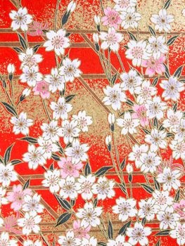 Pattern of Sakura on the book cover . Can use for background