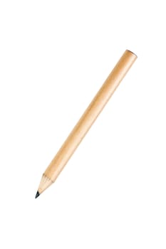 small wooden pencil on white background