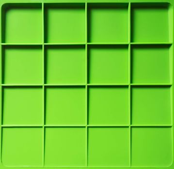 pattern of leaf green squares made from plastic . use for background