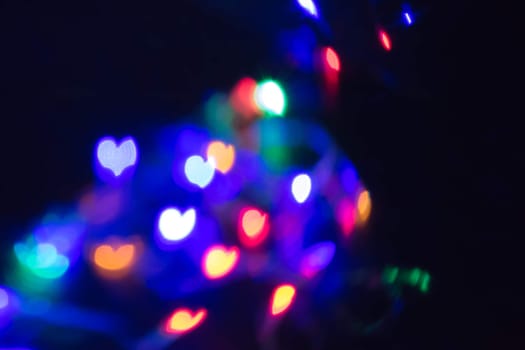 Heart bokeh background. Valentine's day background, abstract background