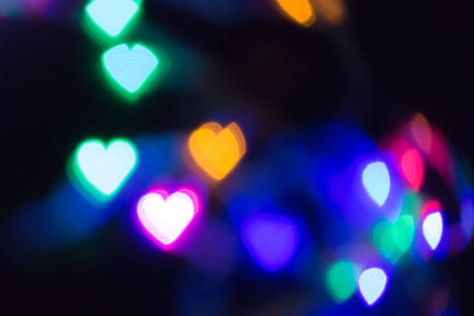 Heart bokeh background. Valentine's day background, abstract background