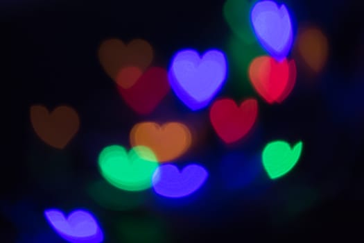 Heart bokeh background. Valentine's day background, abstract background