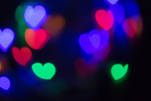 Heart bokeh background. Valentine's day background, abstract background