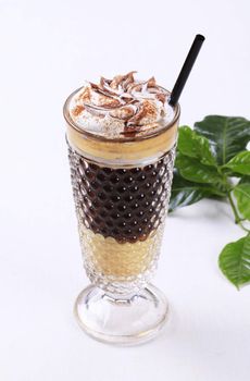 Liqueur coffee with whipped cream 