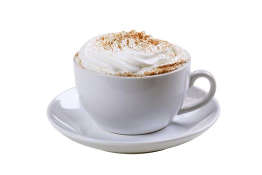 Cup of coffee with whipped cream