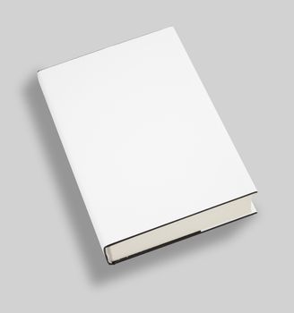 Blank book white cover w clipping path