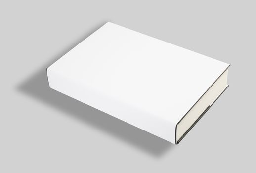 Blank book white cover w clipping path