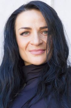 Photo of European woman with black hair