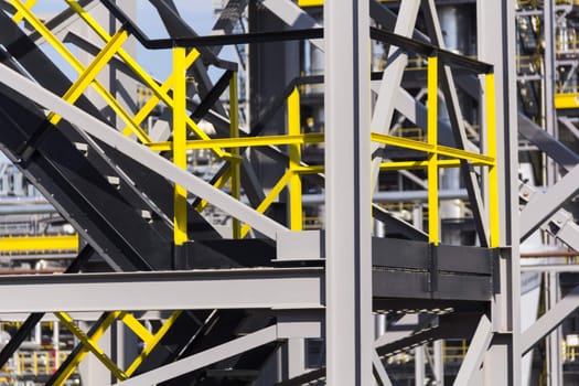 Industrial texture of refinery tower for making gasoline
