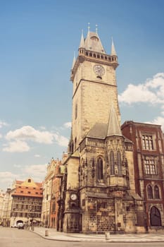 City hall of Prague with astronomical clock, Czech Republic