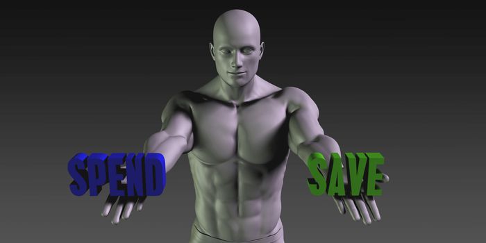 Spend vs Save Concept of Choosing Between the Two Choices