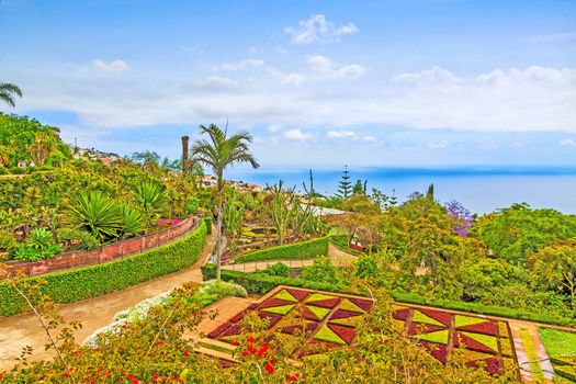Funchal, Portugal - June 03, 2013: Botanical garden "Jardim Botanico" in Funchal, Madeira, Portugal on June 03, 2013. A famous tourist destination on the island Madeira.