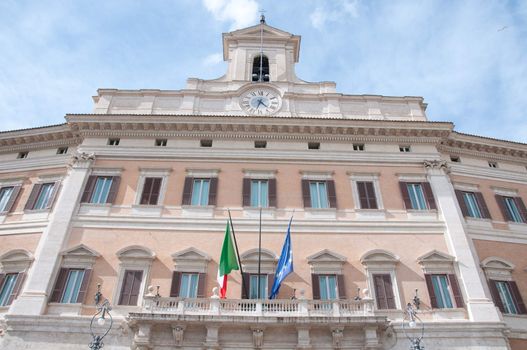 Montecitorio Palace, seat of the chamber of the Italian republic, Rome,italy