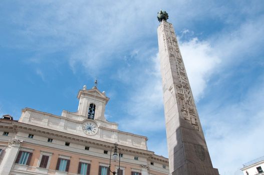 Montecitorio Palace, seat of the chamber of the Italian republic, Rome,italy