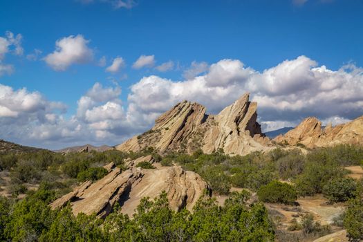 Panoramic view of Vazquez Rocks in Southern California