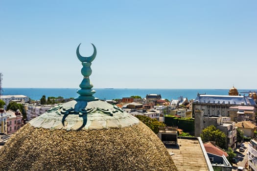 View over Constanta Romania , from the old town center mosque tower