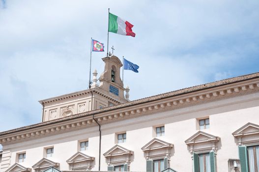 Details of the roof of the Quirinale, home of the president of the Italian republic, Rome, italy