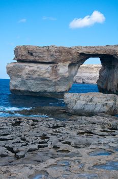 The famous blue window Dwejra on the island of Gozo, Malta