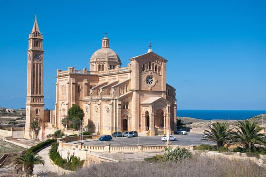 The Basilica of the National Shrine of Our Lady of Ta 'Pinu located in Gozo, Malta