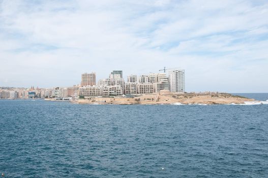 Waterfront city of Valletta in Malta