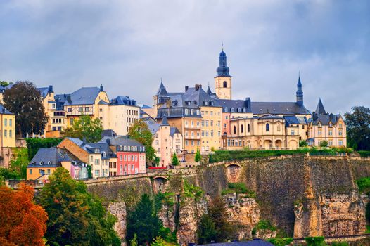 Luxembourg city, view of the old town