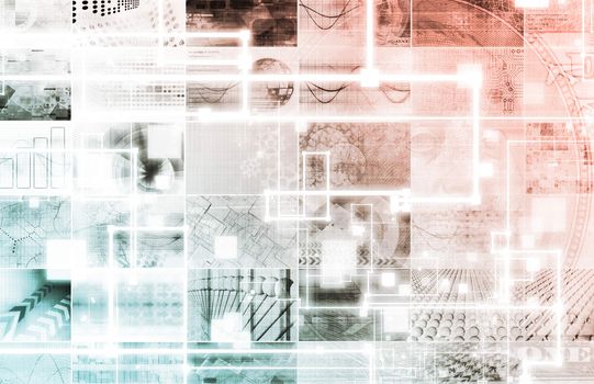 Source Code Technology on a White Background 