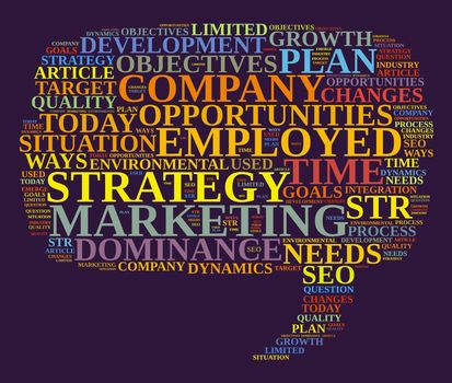 Marketing strategy illustration word cloud concept