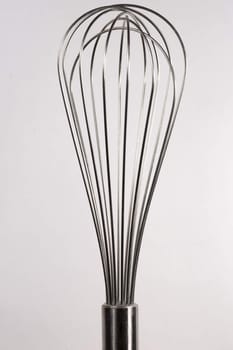 Balloon Whisk Close Up on white/grey background.