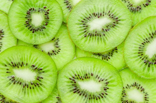 Close up kiwi slices texture as background