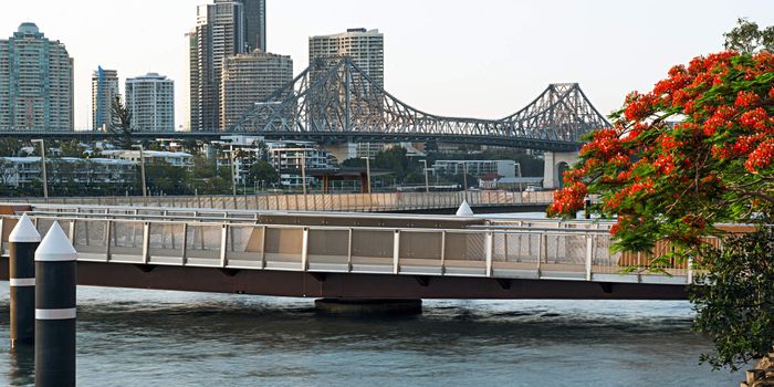 The iconic Story Bridge in the afternoon. Brisbane, Queensland, Australia