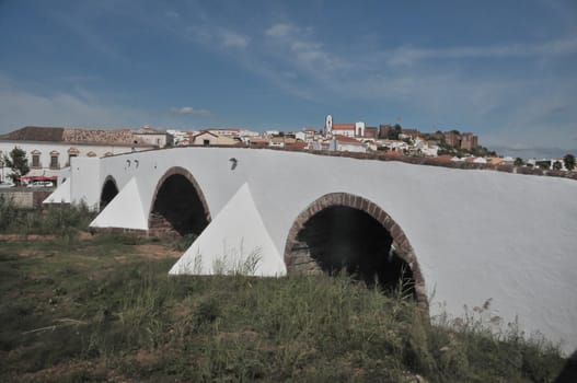 Bridge over river Arade in Silves Portugal