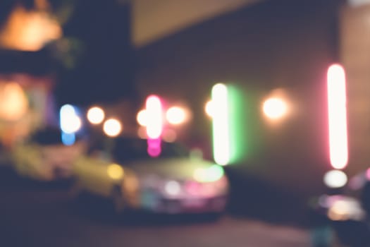 blurred city lights in the night, bokeh background, abstract background