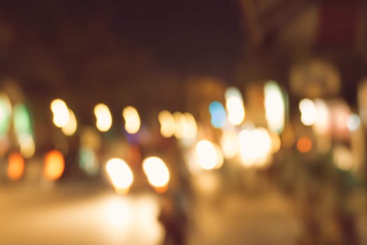 blurred city lights in the night, bokeh background, abstract background