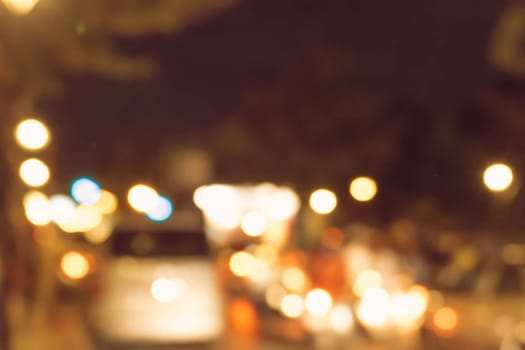 blurred city lights in the night, bokeh background, abstract background