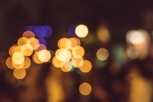 blurred city lights in the night, bokeh background, abstract background