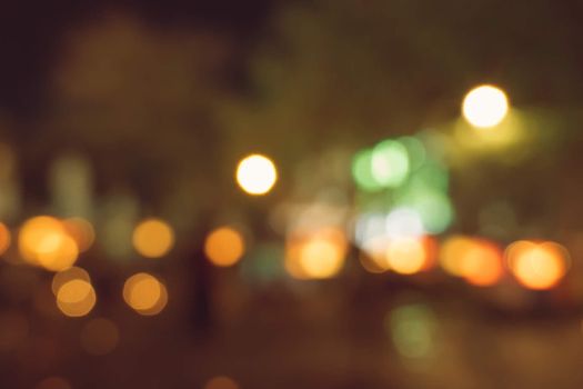 blurred city lights in the night, bokeh background, abstract background