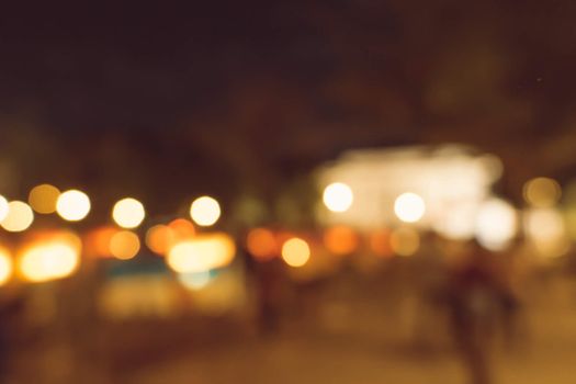 blurred city lights in the night, bokeh background, abstract background