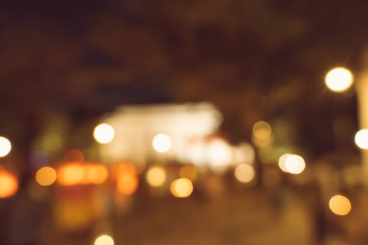 blurred city lights in the night, bokeh background, abstract background